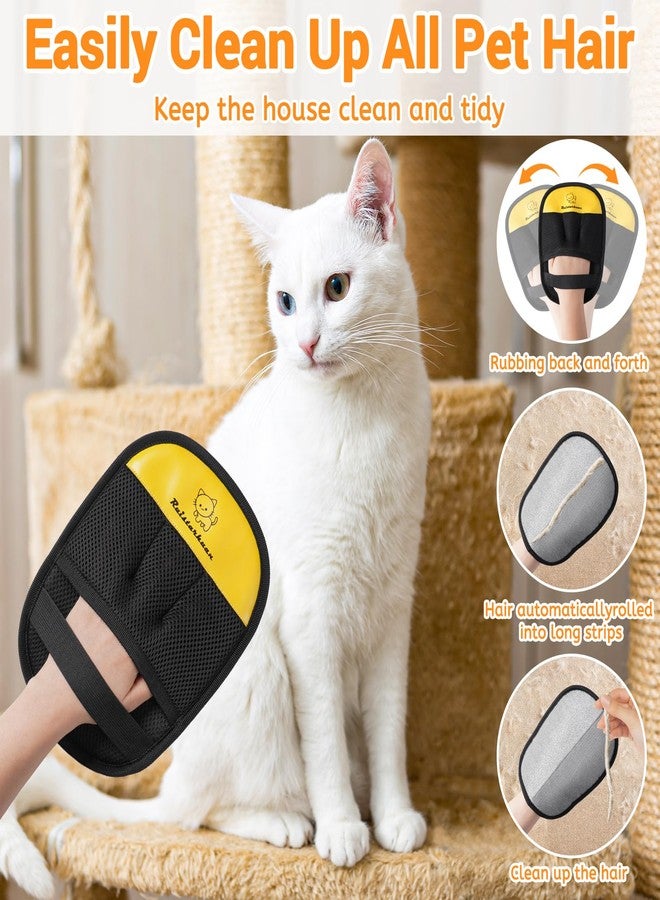 Ruistarhuan Pet Hair Removal Glove，2026 Newly Upgraded Reusable Magic Brush Pet Hair Remover Glove for Cats & Dogs，Pet Hair Remover Tool for Couch,Curtain, Clothing, Carpet, Car Seat (2Pcs) - Image 2