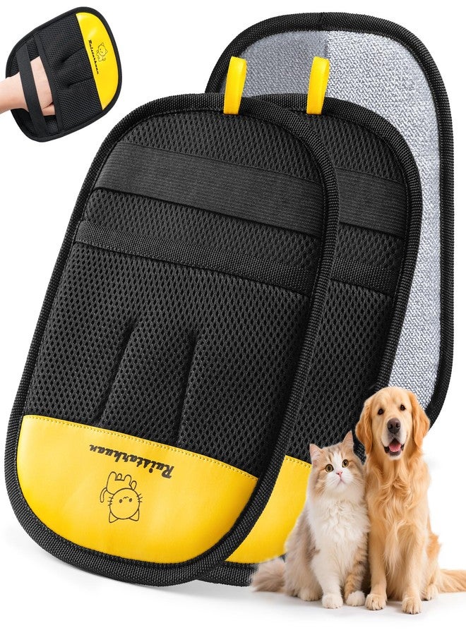 Ruistarhuan Pet Hair Removal Glove，2026 Newly Upgraded Reusable Magic Brush Pet Hair Remover Glove for Cats & Dogs，Pet Hair Remover Tool for Couch,Curtain, Clothing, Carpet, Car Seat (2Pcs) - Image 1