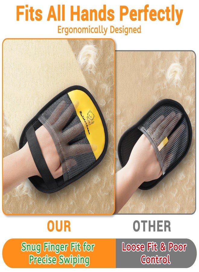 Ruistarhuan Pet Hair Removal Glove，2026 Newly Upgraded Reusable Magic Brush Pet Hair Remover Glove for Cats & Dogs，Pet Hair Remover Tool for Couch,Curtain, Clothing, Carpet, Car Seat (2Pcs) - Image 4