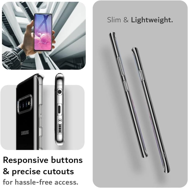 Nishtech غطاء خلفي هجين شفاف فائق النعومة نحيف مضاد للغبار مع حماية الكاميرا لهاتف سامسونج جالاكسي S10 - Image 4