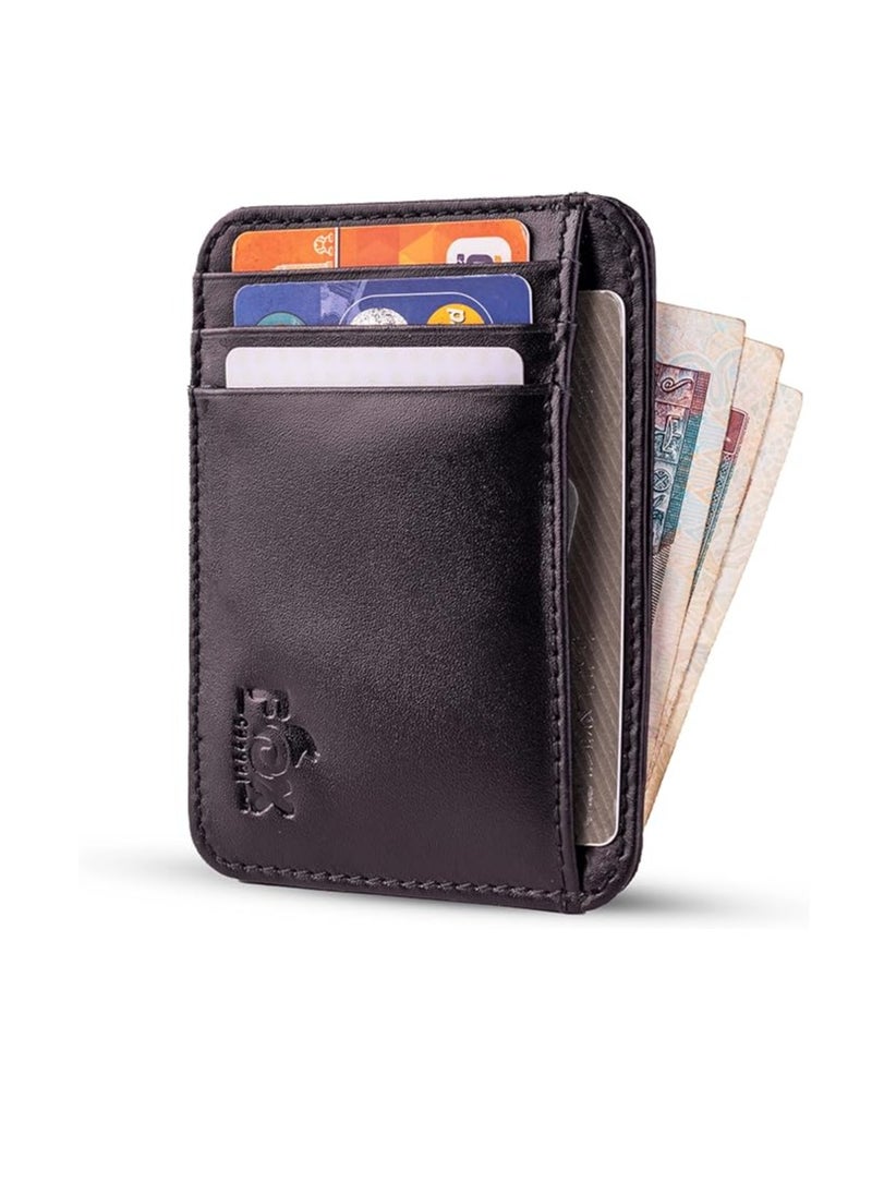 Fox Casual Genuine Leather Card Case for Men and Women Size 11 * 8cm 7 Pockets Inside Card Wallet Small Size Slim Wallets  - Image 1
