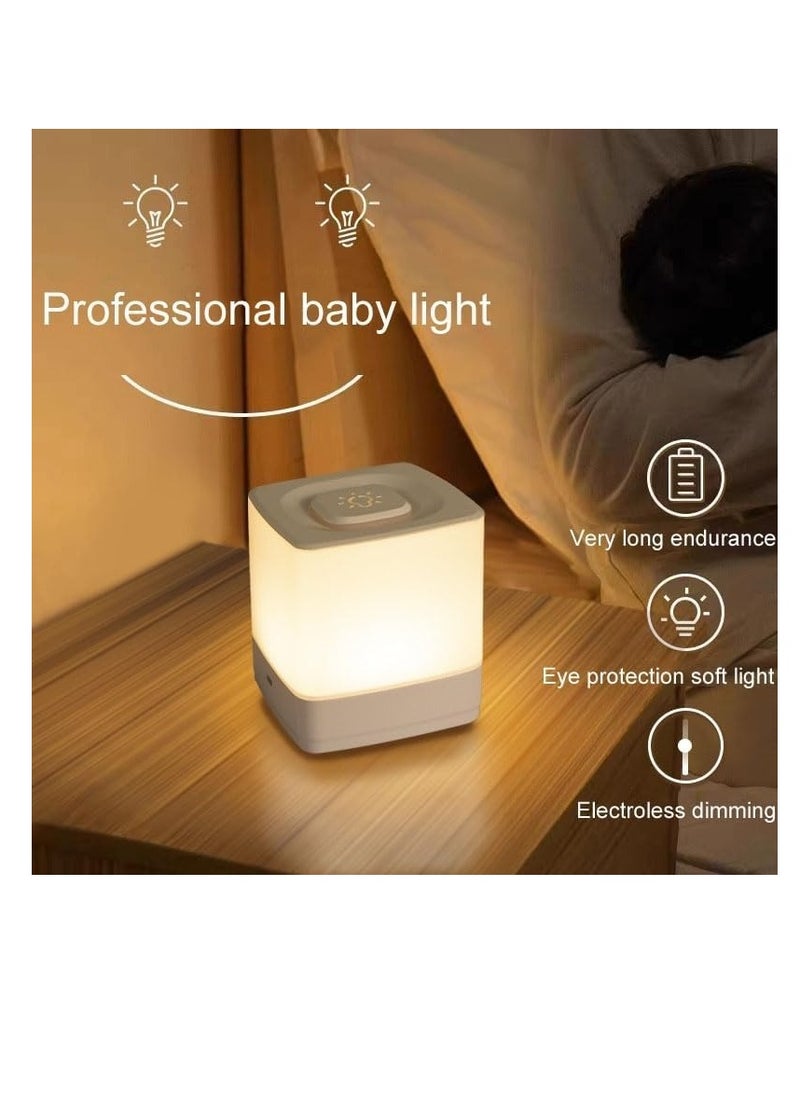 LED Sleeping Night Light Bedroom Warm Light Ambiance Bedside Lamp, Rechargeable with long 4000mAh battery