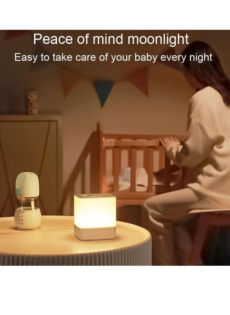 LED Sleeping Night Light Bedroom Warm Light Ambiance Bedside Lamp, Rechargeable with long 4000mAh battery