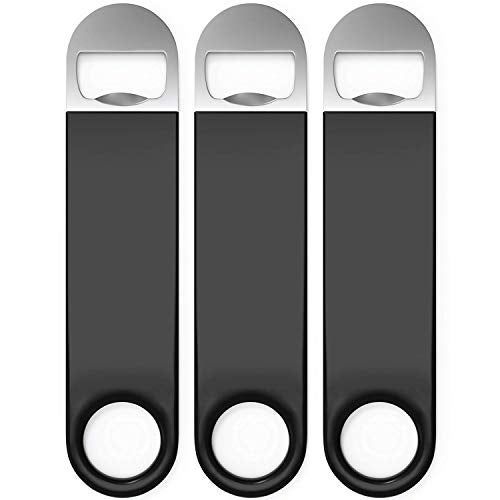 Axim USA Bartender Bottle Openers Beer Bottle Openers Speed Openers 3 Pack by Premium Cold One Professional Grade Rubber Coated Stainless Steel Large 7 inch 