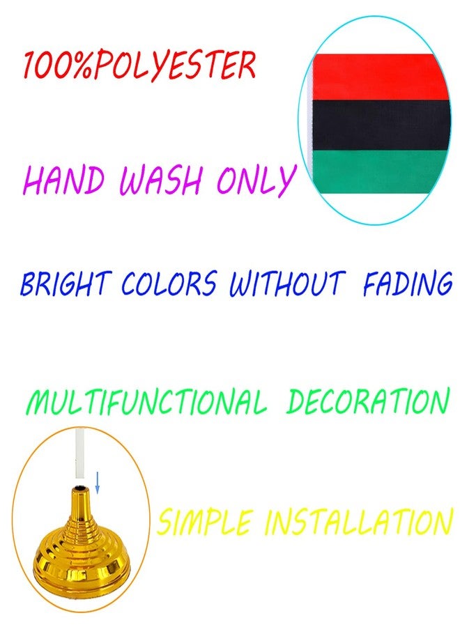 WXTWK 12 Pack Afro American Desk Flag Small Mini Pan African Office Table Flags with Stand Base Decorations - Image 4