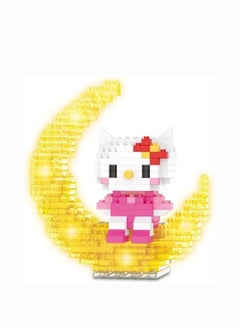 Brick Model Building Blocks Kitty Shape With Glow Light  - Image 1