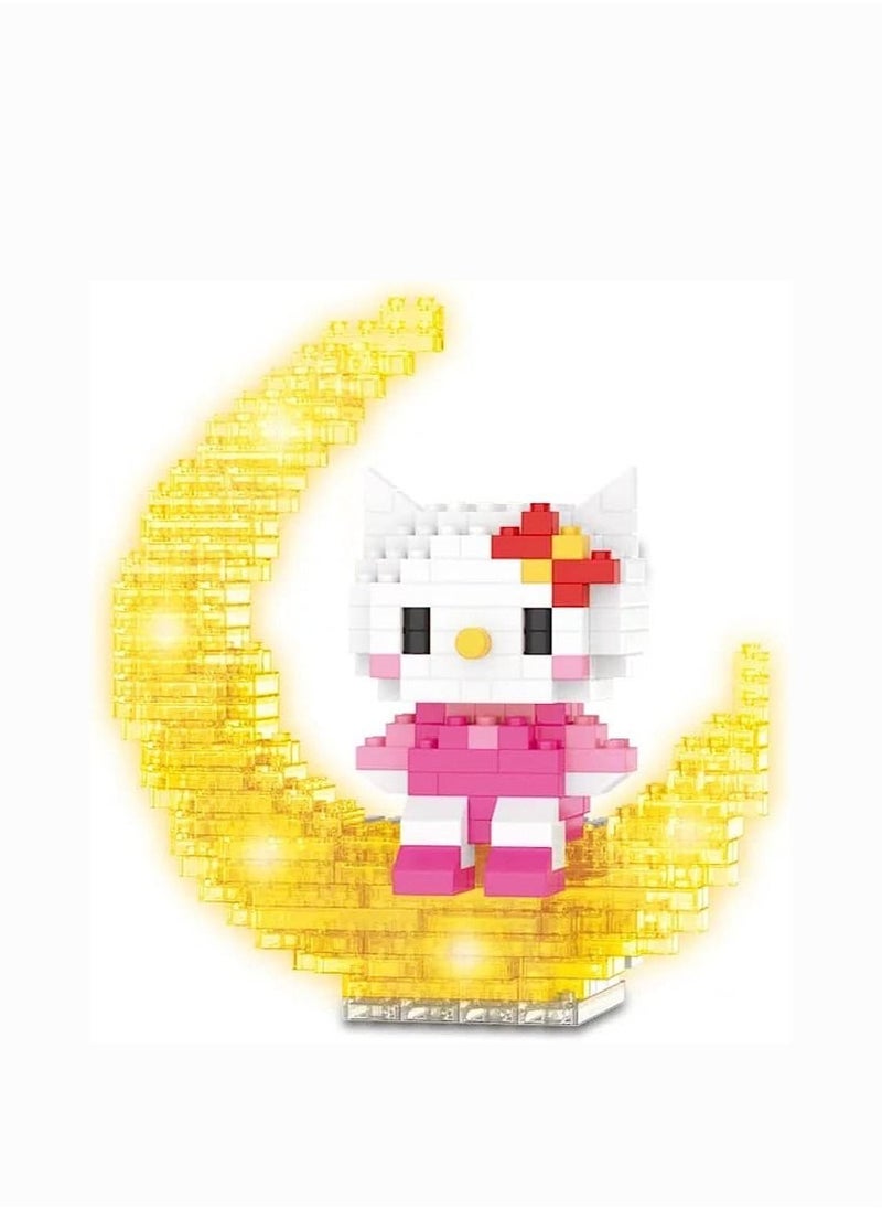 Brick - Model Building Blocks Kitty Shape With Glow Light - Image 1