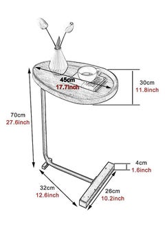 طاولة جانبية متحركة، طاولة قهوة صغيرة، خزانة جانبية للأريكة، طاولة زاوية بسيطة، طاولة بجانب السرير - pzsku/ZCCE2B5DC38B6695DF722Z/45/_/1686554278/ea26afe0-77b8-4899-ae6c-49c66a3c778a
