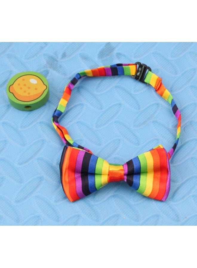 GUCHOL Kids Suspenders Bowtie Set - Adjustable Length 1 Inches Strengthen Suspender with Bow Tie Set for Boys and Girls (Rainbow) - Image 3