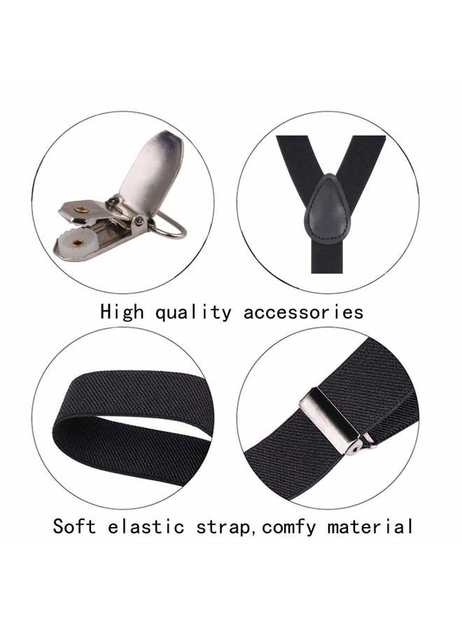 GUCHOL Kids Suspenders Bowtie Set - Adjustable Length 1 Inches Strengthen Suspender with Bow Tie Set for Boys and Girls (Rainbow) - Image 5