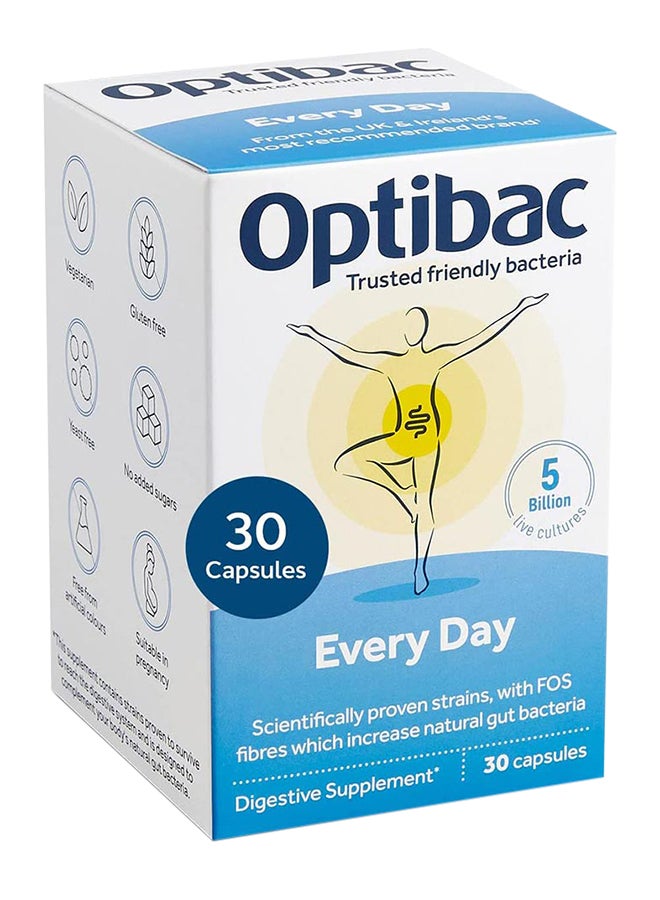 كبسولات أوبتيباك بروبيوتيك يومية للهضم 30 حبة