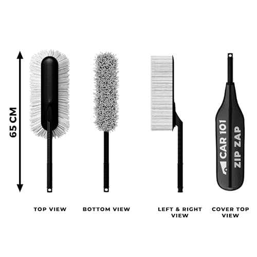 CAR101 Zip Zap Car Duster - Pack of 4 | Ceramic Wax Infused | Scratch-Free Cleaning | Easy Grip Handle | Premium Car Cleaning Tool | Effortless Dust Removal for Car & Bike - Image 2