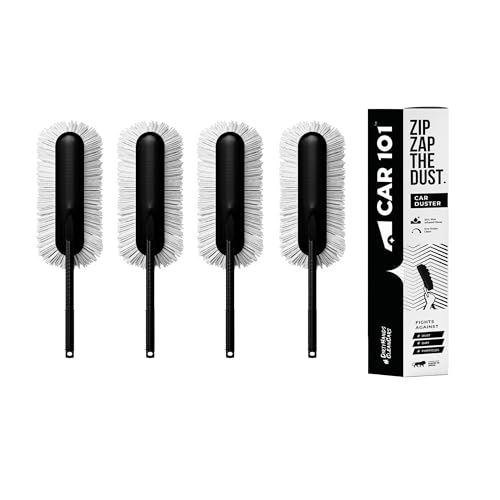 CAR101 Zip Zap Car Duster - Pack of 4 | Ceramic Wax Infused | Scratch-Free Cleaning | Easy Grip Handle | Premium Car Cleaning Tool | Effortless Dust Removal for Car & Bike - Image 1