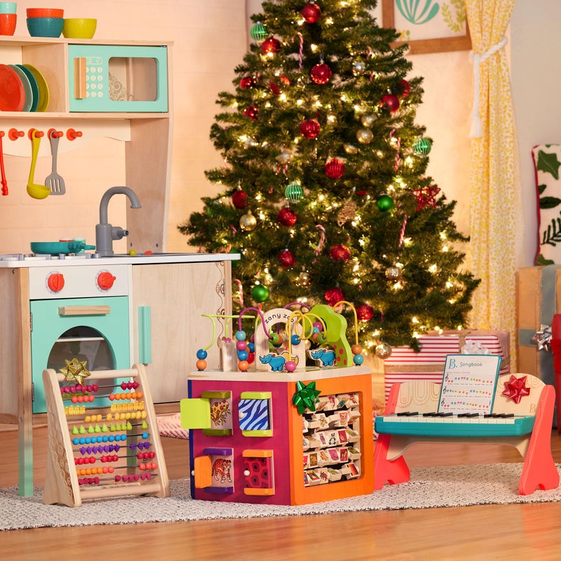 B. toys â€“ Fruity! Wooden Abacus for Kids Classic Math Learning Toy with 100 Beads Educational for Addition, Subtraction Numbers & Counting 18+ Months - Image 2