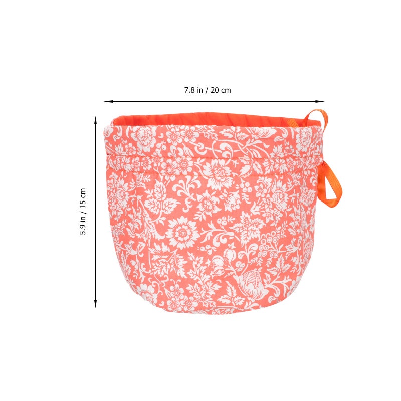 Teapot Cozy Dust-Proof Table Protection Cotton Wooden Inner Shield Round Top Opening Ethnic Style 20x15cm For Women Family Members 1Pack - Image 2