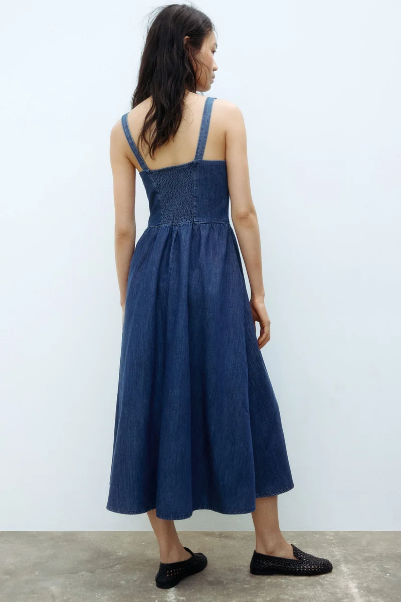 H&M  Denim midi dress for Women | Best Price UAE