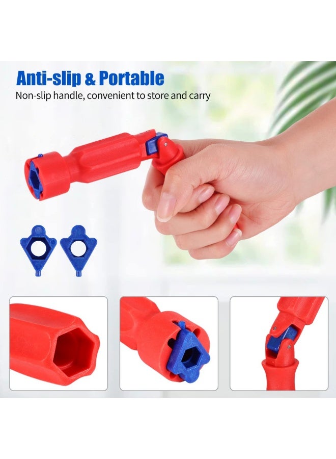 Toilet Seat Fitting Tool, Universal Toilet Seat Repair Wrench Anti-slip Installation Removal Key for 10/13/17mm Nuts - Image 4