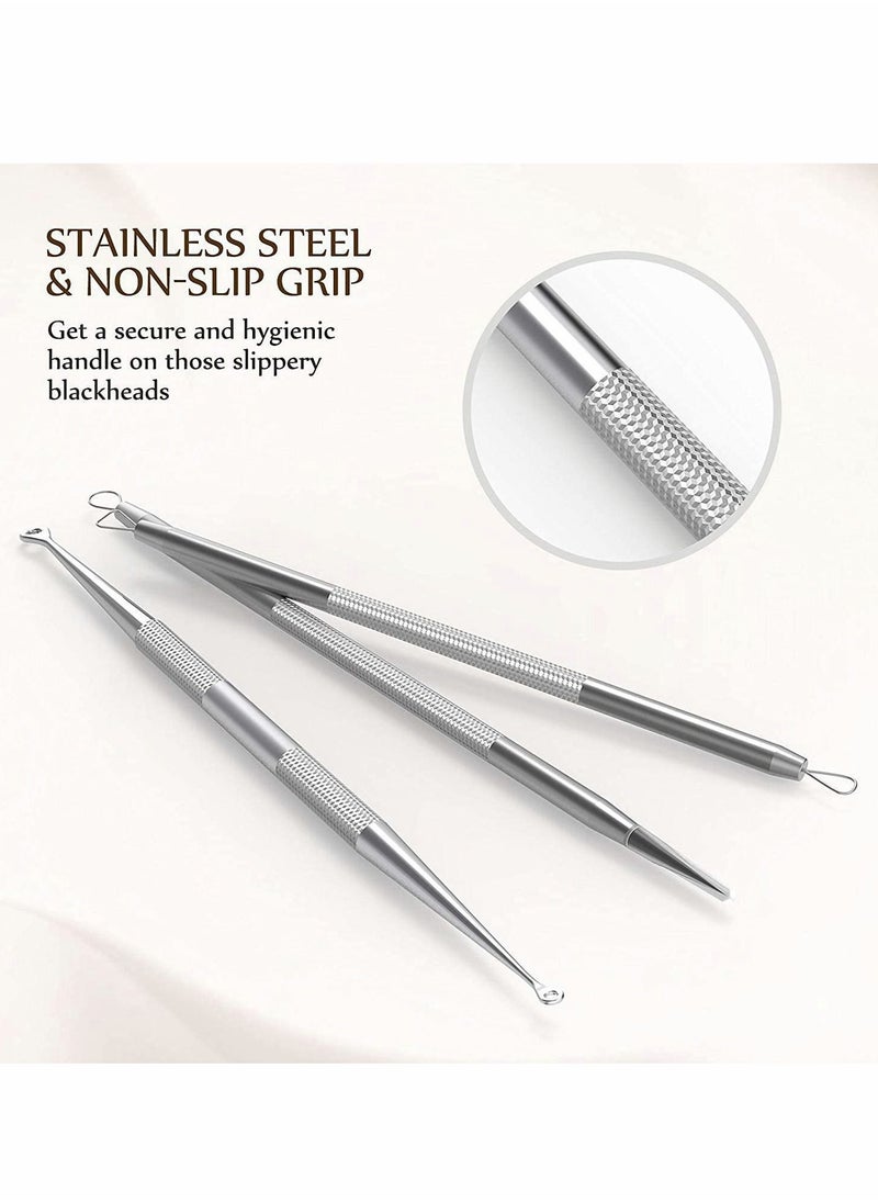 Y&D Blackhead Remover, Comedone Extractor, Curved Tweezers Kit, 6-in-1 Professional Stainless Steel Pimple Acne Blemish Removal Tools Set  - Image 5