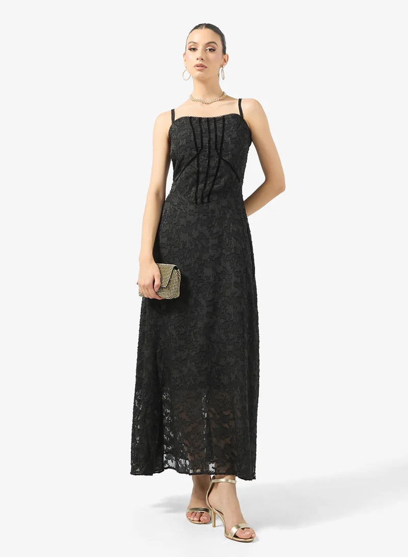 جينجر بوتيك Corset Bodice Lace A Line Dress
