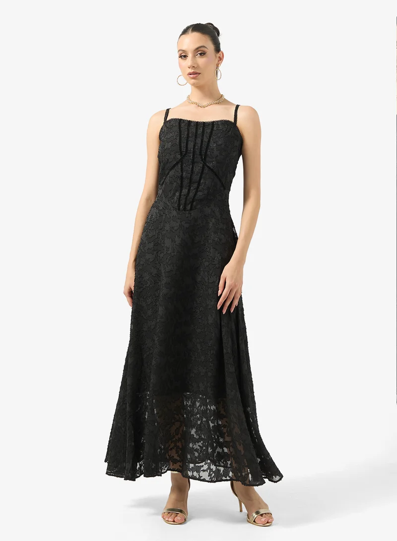 جينجر بوتيك Corset Bodice Lace A Line Dress