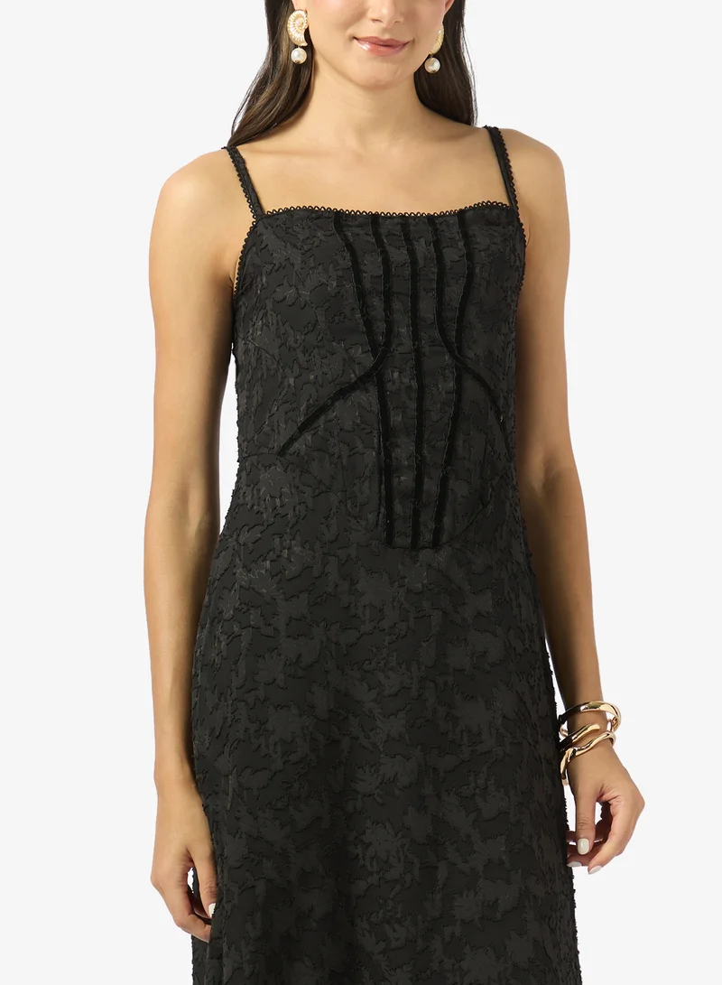 Ginger Boutique Corset Bodice Lace A Line Dress