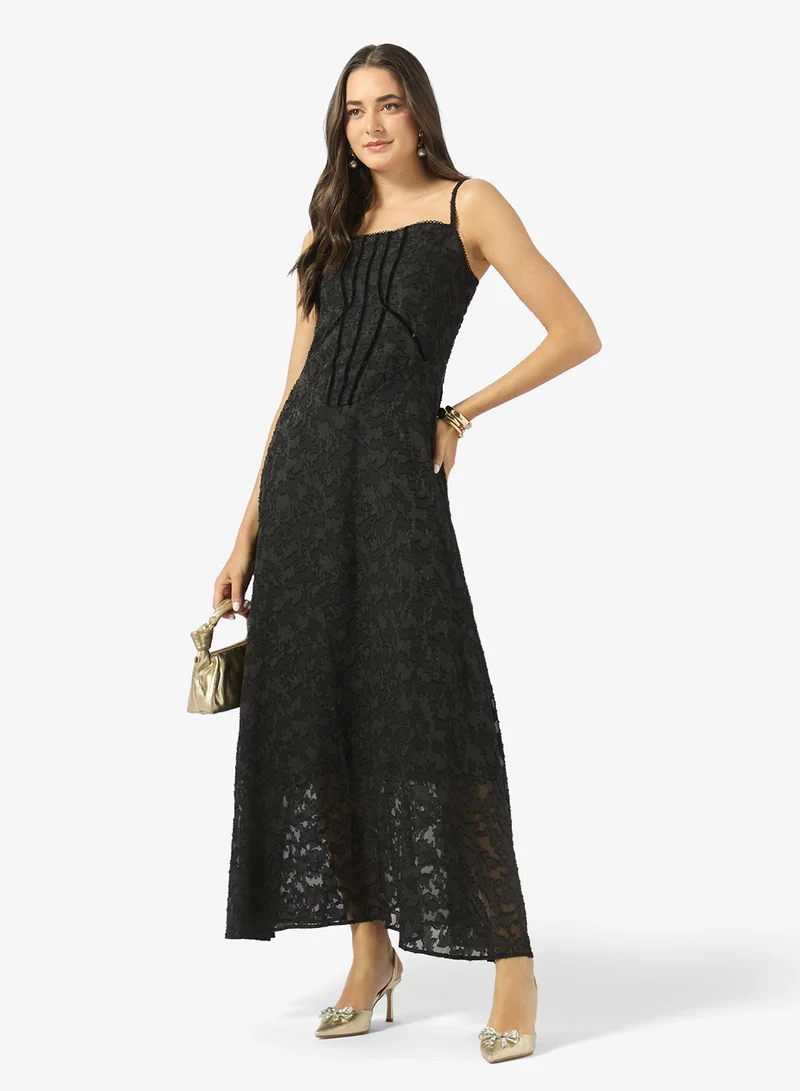 Ginger Boutique Corset Bodice Lace A Line Dress