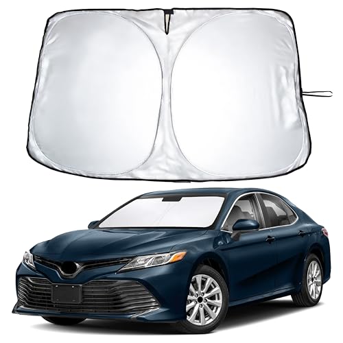 EcoNour Windshield Sunshade for Toyota Camry 2012-2015 2016 2017, LE, SE, SE Nightshade, XLE, XSE, TRD, Sun Visor for Front Windshield Sun Shade Cover, UV Heat Blocker & Protector, Car Accessories - Image 1