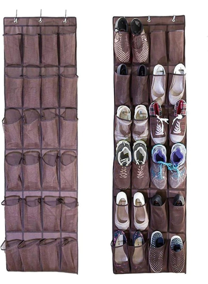 بلومنغ تايم منظم أحذية بـ 24 جيبًا، حامل خزانة للباب، رف تخزين، حقيبة