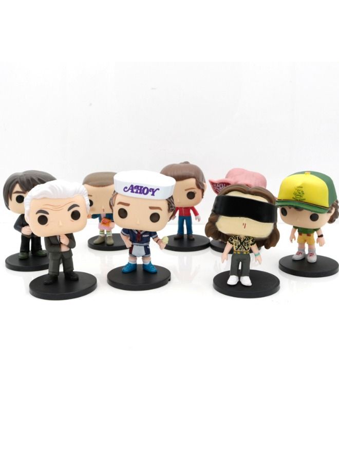 مجموعة ألعاب مجسمة مكونة من 8 قطع من تمثال سترانجر ثينجس مع قواعد بوزن 0.46 كجم - Image 2