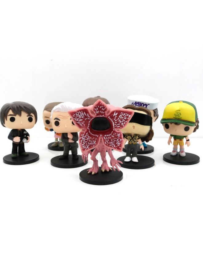 مجموعة ألعاب مجسمة مكونة من 8 قطع من تمثال سترانجر ثينجس مع قواعد بوزن 0.46 كجم - Image 3