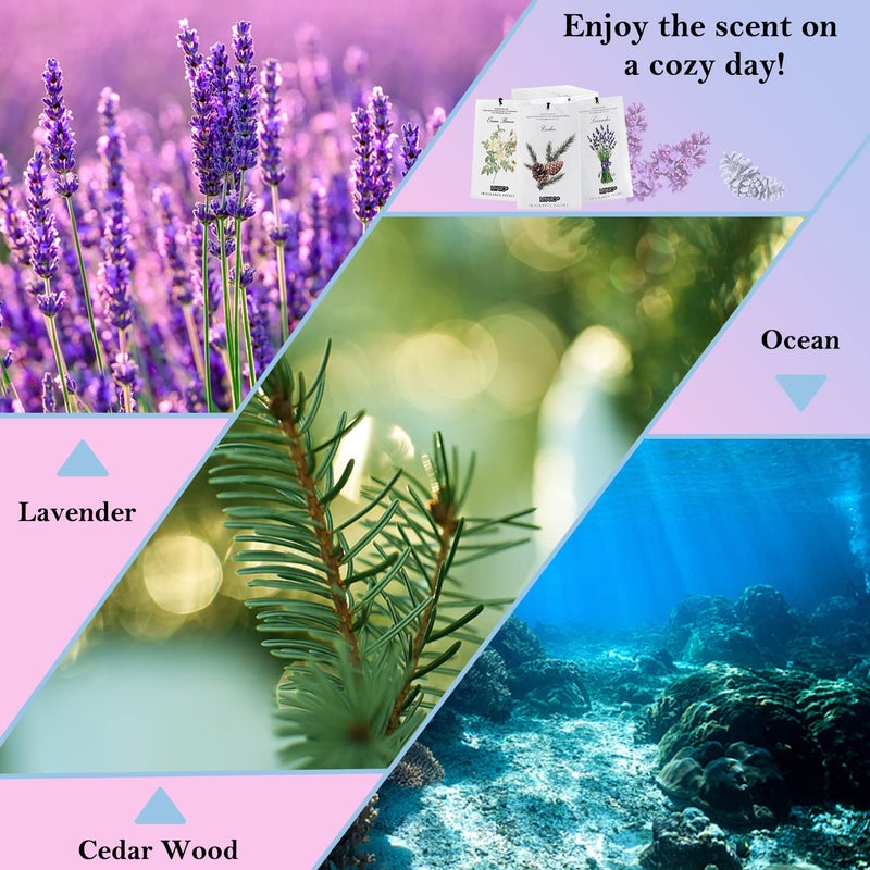 Myaro 12 Packs Scented Sachets For Drawer And Closet  Long-Lasting Potpourri Bags Closet Air Freshener Home Fragrance Sachet 3 Scents Options- Lavender  Jasmine  Gardenia - Image 2