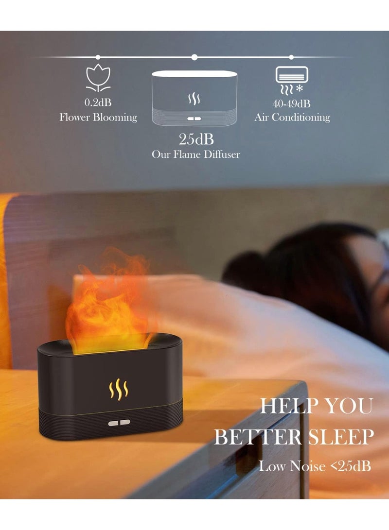 Arabest Flame Air Diffuser Humidifier,Upgraded Scent Diffuser for Essential Oils,Ultrasonic Aromatherapy,Fire Mist Humidi with 2 Brightness,Auto-Off Function for Room Home Office(Black) - Image 5