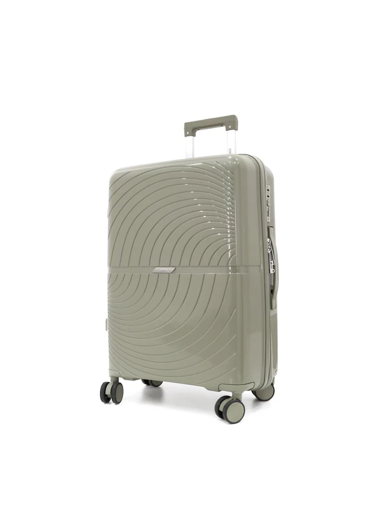 كابيتال Unbreakable Hardshell PP Luggage Set with 8 Wheels Thick Shell Multi Layer PP 5 Piece Set,Olive (BC-12",S-20",M-24",L-28",XL-32")