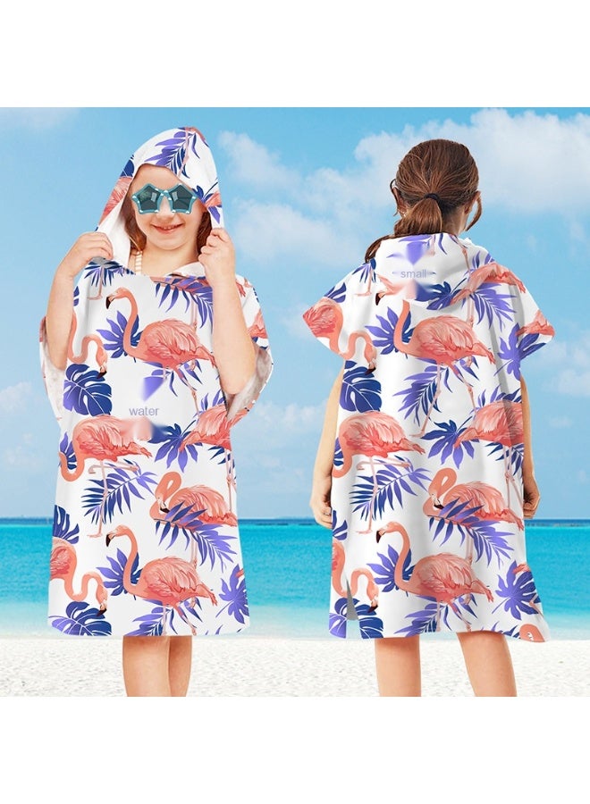 NIBEMINENT Kids Hooded Towel Cape - Microfiber Swim & Beach Bathrobe, Super Absorbent & Quick-Dry Towel for Children (60x75cm)  - Image 1