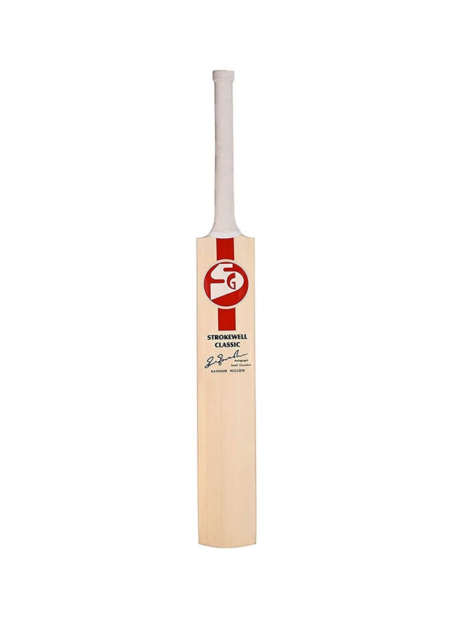SG Strokewell Cla ic Cricket Bat | Size: Mens, Short Handle | For Men & Boys | Material: Wood | Traditionally Shaped for Superb Strokes | Shock Absorption | Enhanced Flexibility - Image 2