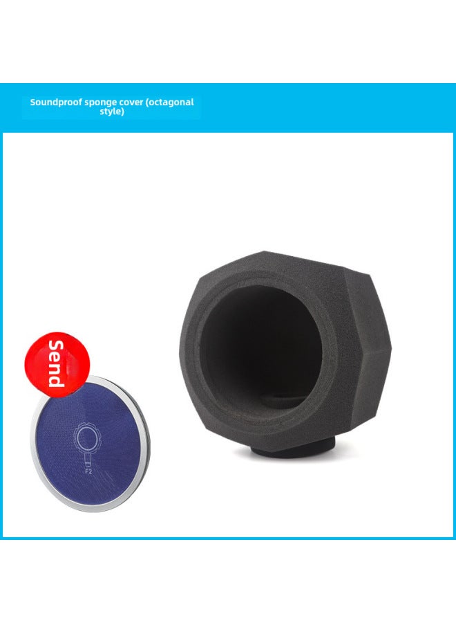غطاء إسفنجي لميكروفون البث المباشر F2 - يمتص الصوت ويقلل الضوضاء، مضاد للرياح، مناسب للميكروفون الديناميكي والمكثف، يمنع انفجار الصوت - Image 1