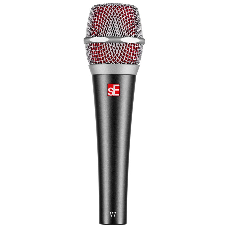 SE ELECTRONICS V7 Dynamic Microphone for Singing Speech Studio Recording XLR Handheld Professional Microphone with Supercardioid Aluminum Voice Coil for Huge Gain Before Feedback Grey
