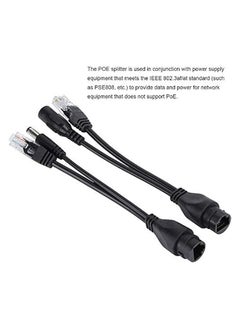 erorex 1 Pair POE Adapter Cable Tape Screened POE Switch Cable POE Splitter Injector Power Supply  - Image 3