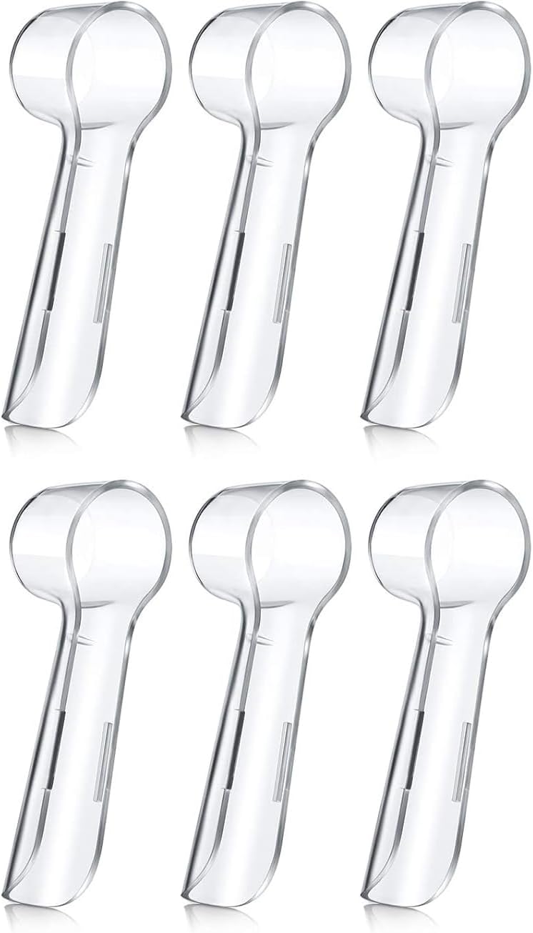 SCIENISH 6 pcs Toothbrush Cover for For Protecting Replacement Electric Brush Heads, Dust-Proof Household Brush Protection Covers Suitable For Travel, Camping, Home, School - Image 1