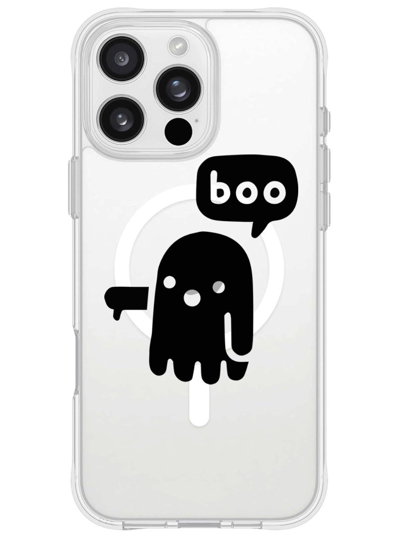 Theodor iPhone 16 Pro Max Magsafe Magnetic Case for iPhone Compatible with Wireless Charging, Shockproof Phone Bumper Cover - Boo B - Image 1