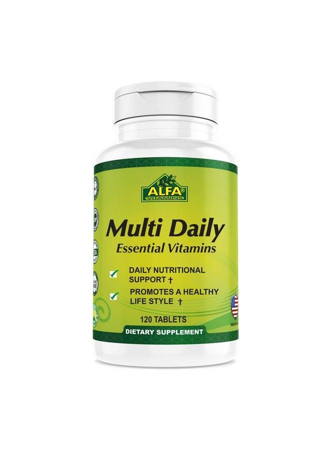 alfa vitamins - ® Multi Daily Essential Vitamins To Support The Immune System And Promote A Healthy Lifestyle 120 Tablets - Image 1