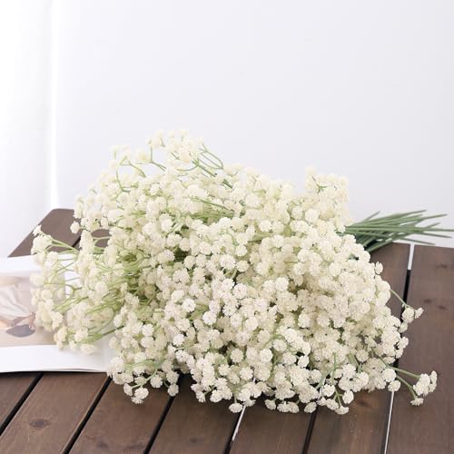 Duovlo 10pcs Babies Breath Flowers 23.6" Artificial Gypsophila Bouquets Real Touch Flowers for Wedding Home DIY Decor - Image 3