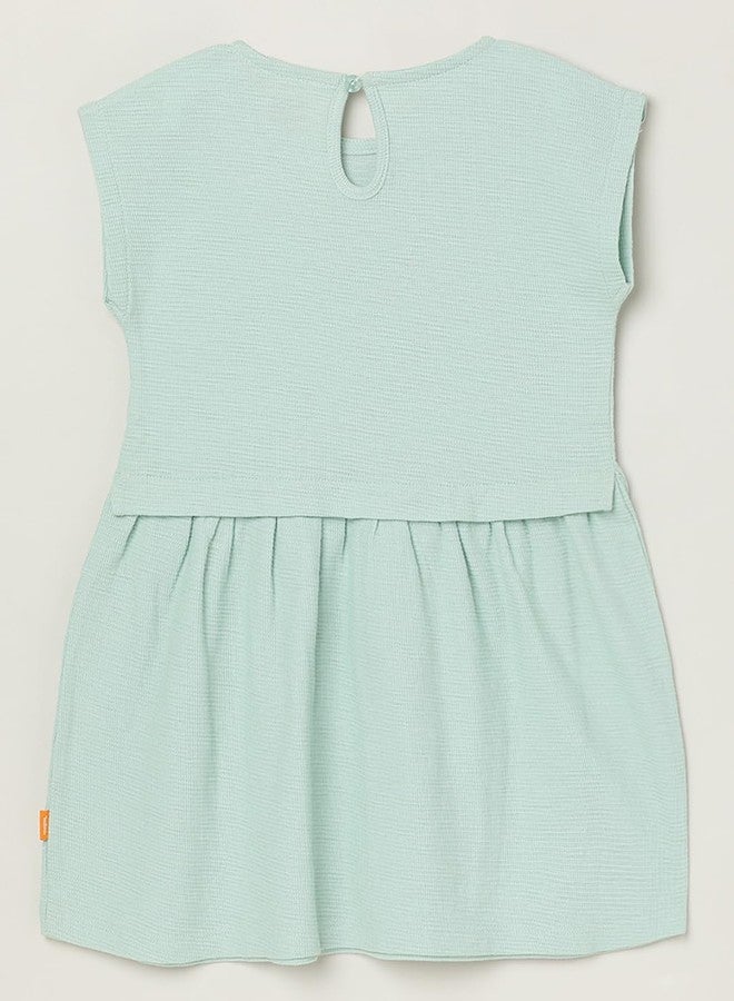 ميلو فستان ميلو قطني سادة بتصميم ذاتي - أخضر فاتح - Image 5