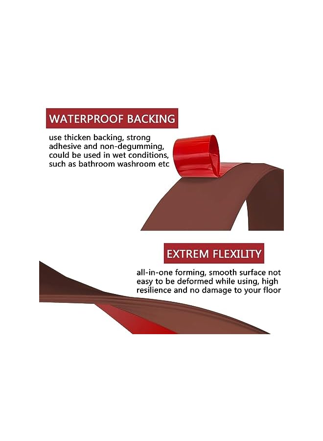 The Bros 2pcs Door Draft Stopper, Under Door Seal, Door Bottom Seal Dust and Noise Insulation Weather Stripping Draft Guard Insulator, Strong Adhesive, 4.5cm W x 100cm L Each, Brown - Image 3