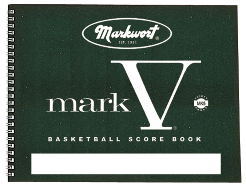 Markwort Mark V Basketball Scorebook 30 Games, Green (Pack of 1)