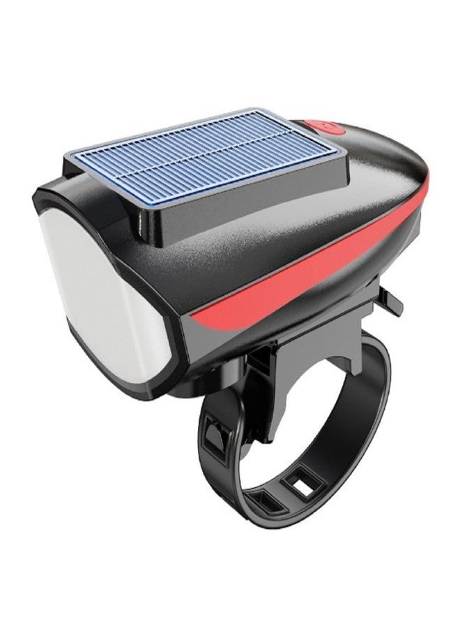 Paghadi Bike Lights with Horn, Bike Lights for Night Riding, USB Rechargeable & Solar Bike Headlight with 3 Lighting Modes, IPX4 Waterproof Bicycle Light for Road Bike, Mountain Bike - Image 2