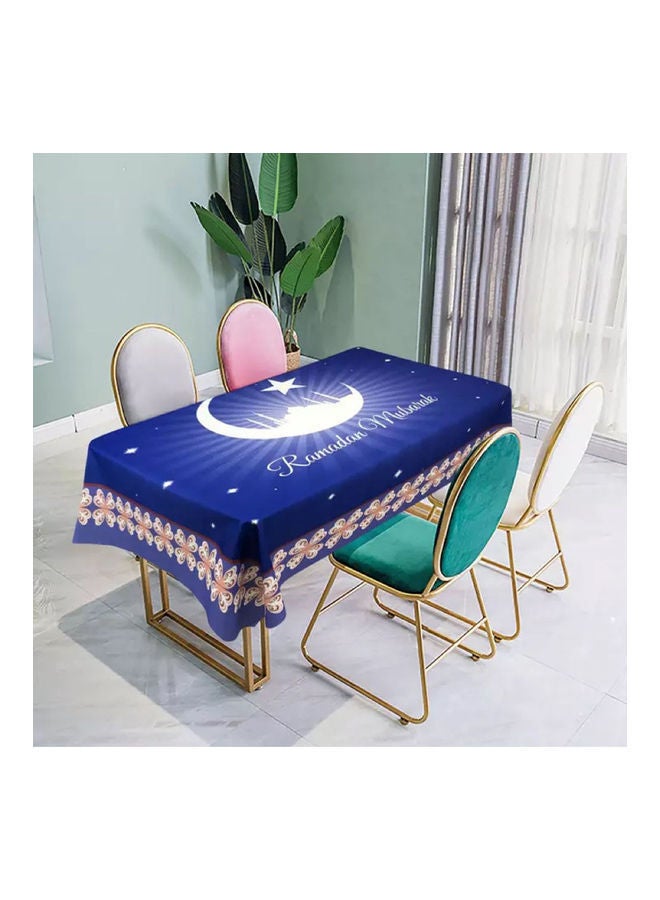 NIBEMINENT Muslim Ramadan Printed Tablecloth Blue 140 x 180cm