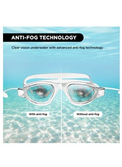 ENDLESS  EL1002 Stylish Swimming Goggle with Anti-Fog and UV Protection | Material : Silicon, Plastic | With Adjustable Strap & Ear Buds | Soft Silicone Gasket for Leak Proof | With Hard Case  - Image 5