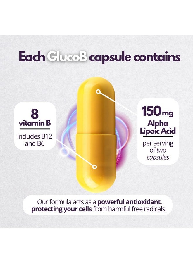 Neurobion Gluco B con Acido Alfa Lipoico Dietary Supplement B Complex with Alpha Lipoic Acid, Complejo B 30 Capsule - Image 3