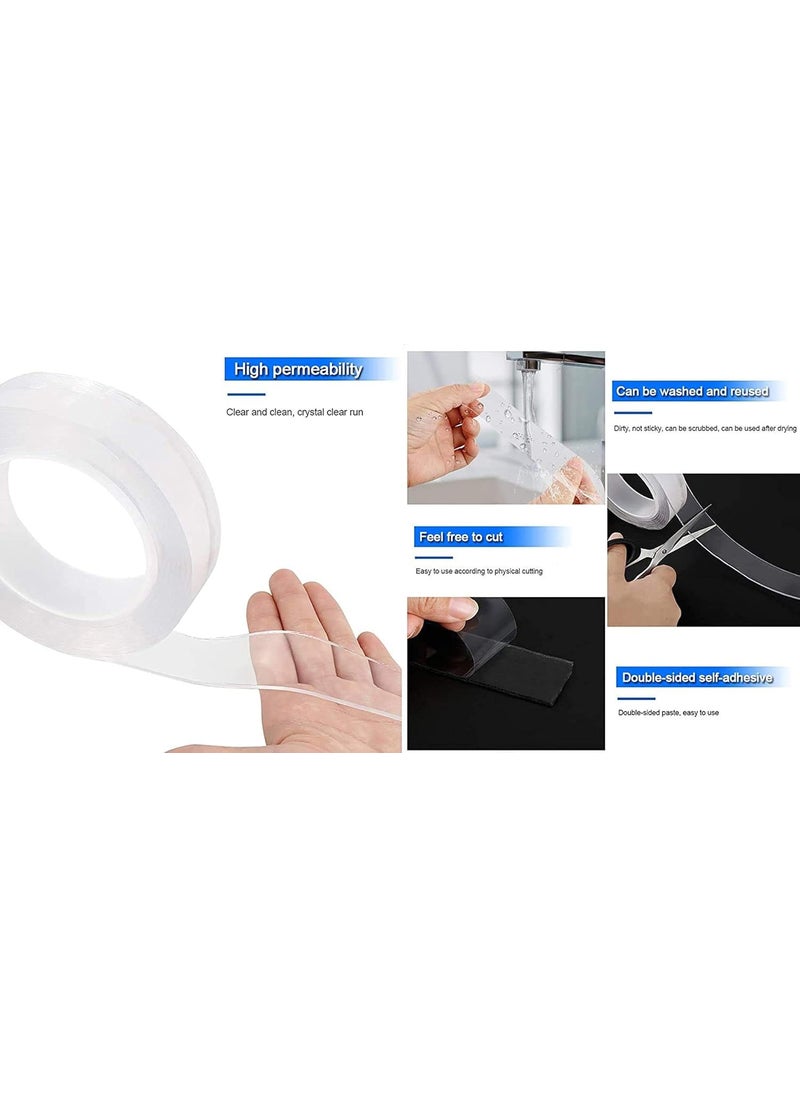 DIY Crafts DIY Crafts CTDIYHI51379 1 inch Magic Tape Double Sided Mounting Carpet Tape Trace Washable Romovable Strong Adhesive Rug Tape  - Image 3